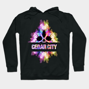 Cedar city Tie Dye Watercolor Gift Souvenir Hoodie